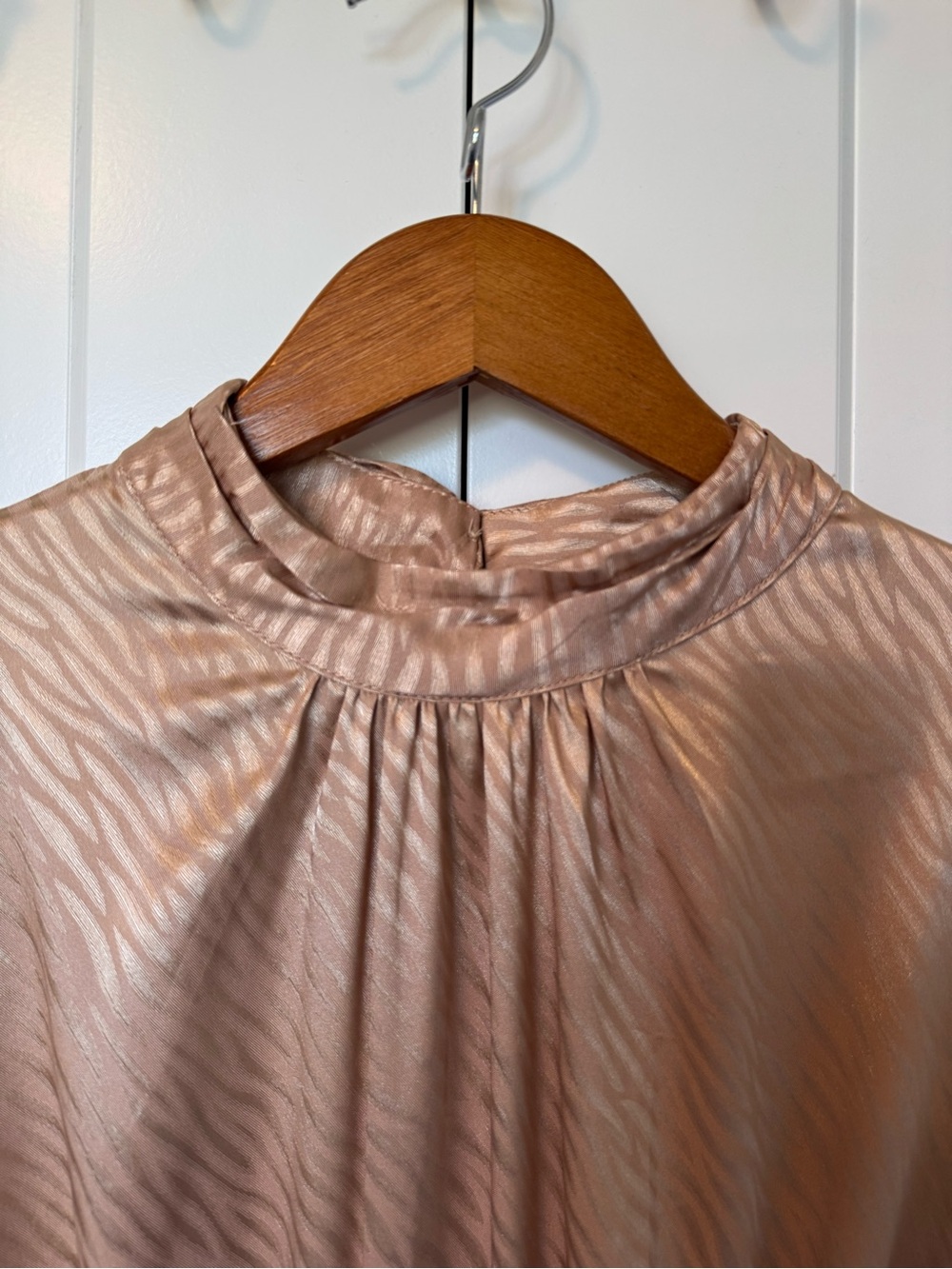 bohme Blush-Tan Long Sleeve Midi Dress with Waist Tie - Picture 4 of 13